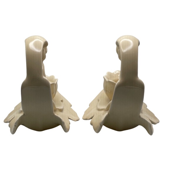 Vtg Freeman & McFarlin Candle Holders- Off White - Picture 3 of 6